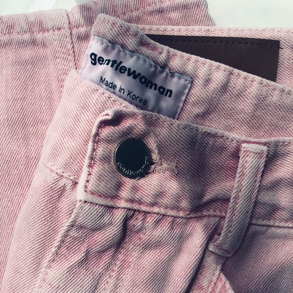 Korean Design Pink Denim Pants - Picture 7 of 16